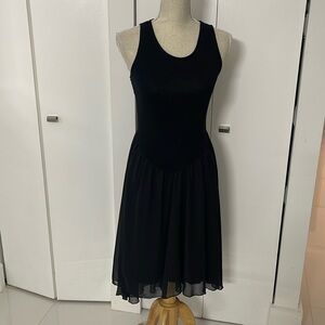 Malloy Black Sleeveless Lined Hi Lo Dress